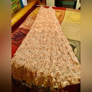 “Xscape by David’s Bridal” Dusty Rose Lace Dress